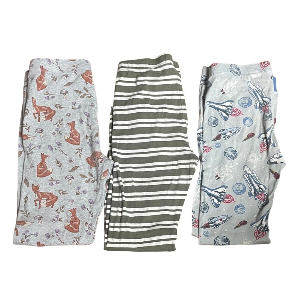 Member's Mark | Kids Pajama Bottoms Set - Gray, Green, and Blue | Size‎ 8